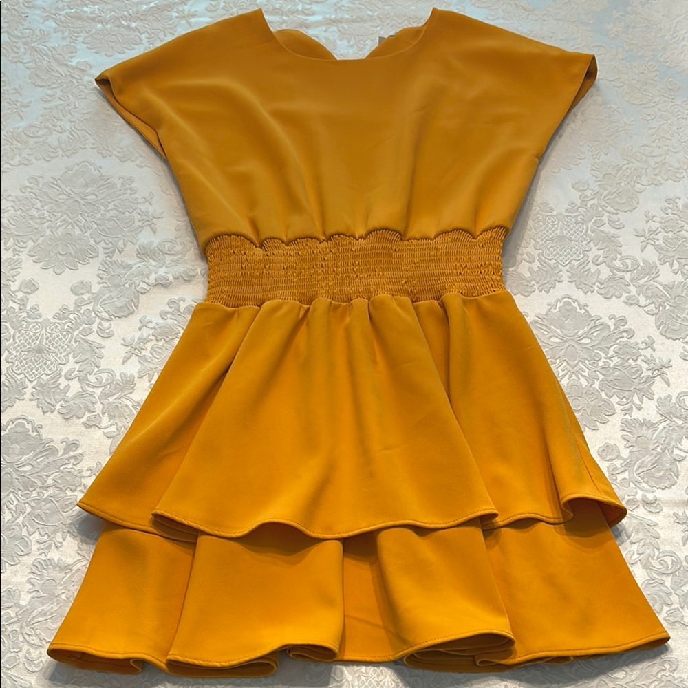 Charming Gold Girls Dress